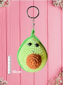 Resim İPEKYOLU-FATİH ŞAHİN Avokado Anahtarlık, El Örgüsü Amigurumi Çanta & Araba Süsü 