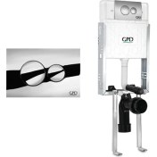 Resim Gpd Gömme Rezervuar 8cm + Parlak Gri Buton 