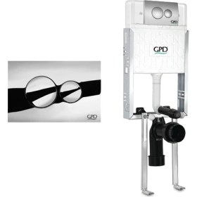 Resim Gpd Gömme Rezervuar 8cm + Parlak Gri Buton 