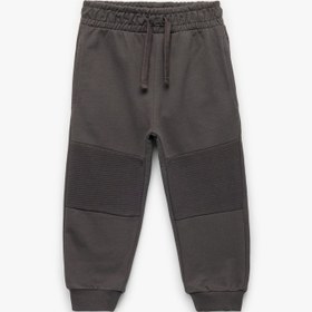 Resim Erkek Bebek Beli Lastikli Cepli Pamuklu Şardonlu Jogger Eşofman Altı 