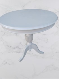 Resim BENGİ TİCARET Fiskos 17361 Baba ayak Model Parlak Kaplama Kayın ayak ve tabla Beyaz EL Yapım 