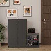 Resim Asra Trend %100 MDFLAM Antrasit Ayakkabılık A-28 