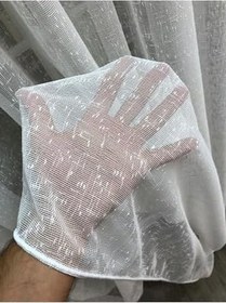 Resim Ev Depo Home Taç Normal Pile Puanlı Keten Tül Perde Tek Kanat MNTPUANLINORMAL, Ekru, 310 x 260 