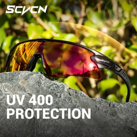 Resim SCVCN Erkekler ve Kadınlar için Bisiklet Gözlüğü - PC Lensli, TR Çerçeveli, Bisiklet Sürme, Balıkçılık, Yürüyüş ve Golf için İdeal, Yüksek Performanslı Spor Gözlüğü, Bisiklet Aksesuarı 