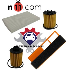 Resim Fiat Albea Palio Doblo 1.3 Mjt Filtre Seti (4lü) 