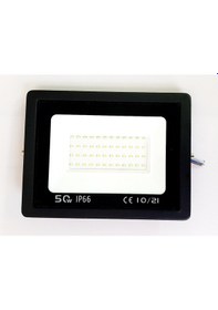 Resim Led Projektör Kırmızı Renk 50 Watt Projektör Su Geçirmez Işık Rengi Kırmızı 50W Kırmızı 