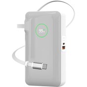 Resim WIWU Wi-P049 Noble Serisi Type-C Kablolu Dijital LED Göstergeli Powerbank PD 35W 10000mAh Gri 