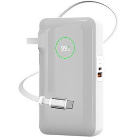 Resim WIWU Wi-P049 Noble Serisi Type-C Kablolu Dijital LED Göstergeli Powerbank PD 35W 10000mAh Gri 