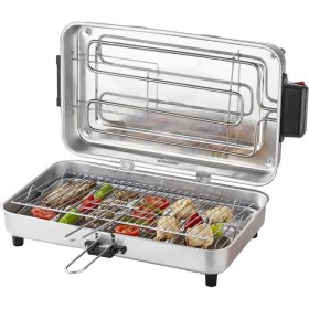 Resim Geniş 45X27CM Elektrikli Izgara, Dayanıklı ve Kullanışlı Gri Tasarım 