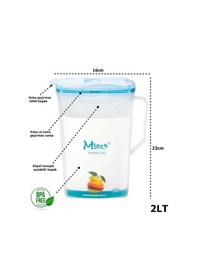 Resim Moonstar Kilitli Koku Geçirmez Sürahi 2 Litre Su-808 