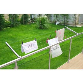 Resim Balkon Çamaşırlık-Alüminyum Çamaşırlık-Çamaşır Kurutma Askısı Gümüş 