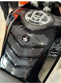 Resim Cf-450/mt İle Uyumlu Depo Ve Depo Kapağı Koruma Ultımate 6d Karbon Kaydırmaz Tank Pad Karbon - Siyah 