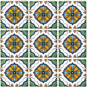 Resim Can Seramik 10*10 cm Cç-90 Kütahya Çini Karo ( 5'li 1 Paket ) 