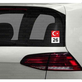 Resim Eskişehir 26 Il Plaka Sticker Ayyıldız Türkiye Etiket Stickerı 477679246 