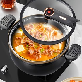 Resim 1 adet Ev Çok Fonksiyonlu Çorba Tenceresi, Büyük Kapasiteli Pişirme ve Haşlama, 26.49cm, Yapışmaz, İndüksiyon Ocakları ve Gaz Ocakları için Uygun 