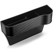 Resim Lemestar Araba Koltuk Aralığı Depolama Kutusu Siyah Yolcu Tarafı - Akıllı Araç İç Eşyası Telefon Anahtar Cüzdan Saklama 