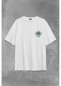 Resim The Mandalorian Bebek Yoda Cep Tasarımı Star Wars Sırt Ön Baskılı Oversize Tişört Unisex T-shirt 001 