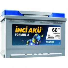 Resim 12V 66 AH (Alçak Tip) İnci Akü 1011163 