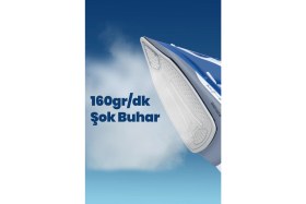 Resim 2200W Nano Seramik Tabanlı Geniş Su Tanklı Buharlı Ütü 