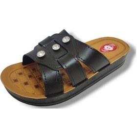 Resim Polikamp 597-25 Anatomik Taşlı Kadın Terlik Siyah 