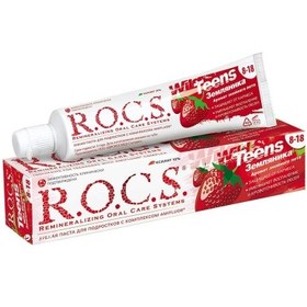 Resim Rocs Teen 8-18 Yaş Yaban Çileği Tadında Diş Macunu 60ml 