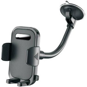 Resim Cam Vantuzlu Araç İçi Telefon Tutucu 360 Dönebilen Siyah 