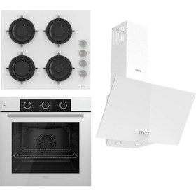 Resim Ferre Flowart Basıc Serisi XE62CB - CS206 - D087 Beyaz Ankastre Set 