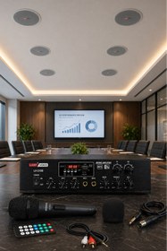 Resim Lastvoice Medium-3 Tavan Hoparlör Ve Anfi Ses Sistemi Paketi ( 1 Anfi 6 Hoparlör 1 Mik.) 