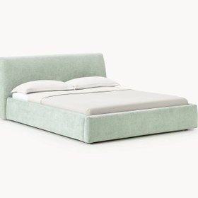 Resim Swift Çift Kişilik Karyola Adaçayı Yeşili Dokuma Kadife - 200x200 cm 