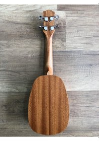 Resim Masif Maun Ağacı Karma Model ve Markalı-Ananas Üst Ukulele 