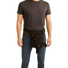 Resim Bel Çantası Bacak Çantası Siyah Özel Bölmeli Tabanca Taşıma Taktikal 