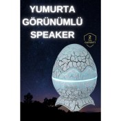 Resim Dinozor Yumurtası Gece Masa Lambası Bluetooth Hoparlör 14 Renk Seçeneği 