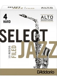 Resim D'addario Rsf10asx4h Select Jazz Filed Alto Saksafon Kamışı No: 4 Hard Profesyonel/caz - 10'lu Paket Filed Kesim İle Güçlü Ses Projeksiyonu 