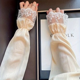 Resim Yeni Kadınlar için Buz Kılıflı Kolçaklı Eldivenler, Yazlık Sürüş ve Bisiklet Kullanımı İçin Bol Kollu 