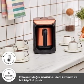Resim Karaca Hatır Közde Türk Kahve Makinesi Steel Bronz 