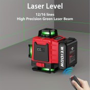 Resim 1 Set 16-Line Lazer Seviyesi, 360° Otomatik Seviyelendirme, 4X360° Yeşil Çapraz Lazer Seviyesi Aracı, İnşaat ve Resim Asma İçin Uygun, USB Şarj Edilebilir, Kızılötesi Sensör Fonksiyonu, Taşınabilir Değil, Plastik Malzeme, ≤36V Çalışma Gerilimi, ≥0.4mW Lazer Gücü, Kızılötesi Sensör Fonksiyonu ile, İnşaat ve Resim Asma İçin, İnşaat Seviyelendirme Aracı | Modern Seviyelendirme Aracı | Dayanıklı Plastik Gövde, Lazer Seviyelendirme Aracı, Tavan Düzeltme Lazer Aracı, Duvar Tasarımı Lazer Seviyesi Ar 