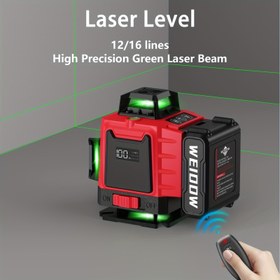 Resim 1 Set 16-Line Lazer Seviyesi, 360° Otomatik Seviyelendirme, 4X360° Yeşil Çapraz Lazer Seviyesi Aracı, İnşaat ve Resim Asma İçin Uygun, USB Şarj Edilebilir, Kızılötesi Sensör Fonksiyonu, Taşınabilir Değil, Plastik Malzeme, ≤36V Çalışma Gerilimi, ≥0.4mW Lazer Gücü, Kızılötesi Sensör Fonksiyonu ile, İnşaat ve Resim Asma İçin, İnşaat Seviyelendirme Aracı | Modern Seviyelendirme Aracı | Dayanıklı Plastik Gövde, Lazer Seviyelendirme Aracı, Tavan Düzeltme Lazer Aracı, Duvar Tasarımı Lazer Seviyesi Ar 
