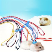 Resim 1 adet Ayarlanabilir Pet Hamster Çekiş İpi - Küçük Hayvanlar İçin Rahat ve Güvenli Tasma 