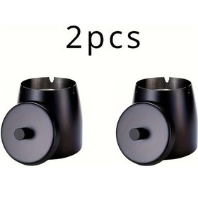 Resim Dashanshop 2 Adet Siyah Paslanmaz Çelik Küllük Seti Otel Restoran Oturma Odası Yatak Odası 