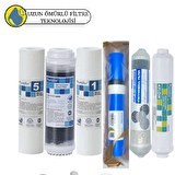 Resim Pemax Water Solutions Purefer Açık Kasa Çift Sedimentli Sertifikalı 6'lı Vontron Helixfil Yüksek TDS Mebran 4'lü Mineral 