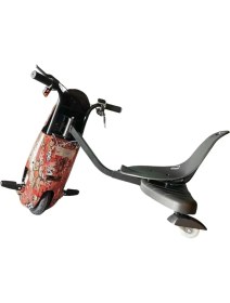 Resim Citymate Drift Car Bluetooth Hoparlörlü Graffiti Desenli Drift Scooter Kask-Dizlik Seti Hediyeli 