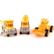 Resim Uçar Kid 166 Inşaat Makineleri Seti Kamyon+Kepçe+Beton Mikseri 30 cm 