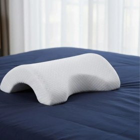 Resim Ototechparca Buffer® % 100 Visco Kavisli Ortopedik Yıkanabilir Kumaş Kılıflı Bel Boyun Bacak Ağrıları Için Yastık 