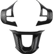 Resim Yaleker Peugeot 2008 208 308 İçin Abs Malzemeden Karbon Fiber Desenli 3'lü Direksiyon Kapağı Seti - Kolay Kurulum, Şık Görünüm. Siyah 