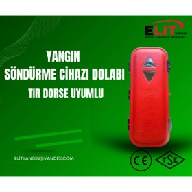 Resim ELİTyangın 6 KG YANGIN SÖNDÜRME CİHAZI PLASTİK TÜP DOLABI TIR DORSE UYUMLU 