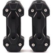 Resim Motosiklet Çarpma Çubuğu Koruyucu Blokları 22-25mm, Abs+alüminyum, Sıçramayı Ve Çizikleri Önler, Siyah, Evrensel Uyumlu 