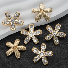 Resim 8 Paket Altın ve Gümüş Gri Metal Çiçek Düğmeleri, Elmaslarla Süslenmiş Düğme Düğmeleri, Düğün Elbisesi, Ceket, Kazak, Takım, DIY El Sanatları, Çiçek, Hediye Kutusu, El Çantası El Sanatları Aksesuarları 