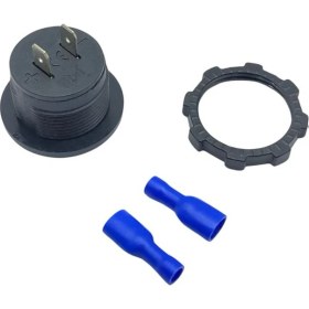 Resim Motoraid 12V-24V Dijital Voltmetre (Düz Tip) (Mavi Işık) (28 Mm) 