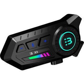 Resim X3 Motor Kask Kulaklık Rgb Modlu Su Geçirmez 5.3 Bluetooth Intercom ( Lisinya ) 