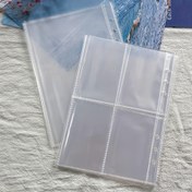 Resim 25 adet A5 PVC Fotoğraf Albümü İç Sayfaları, 1/2/4 Izgara Seçenekleriyle 6 Delikli Dosya Sayfaları, Fotoğraflar, Oyun Kartları, Anılar & Aksesuarlar için Şeffaf 3 Katmanlı Depolama, Fotoğraf Depolama|Dosya Aksesuarları|PVC Malzeme 